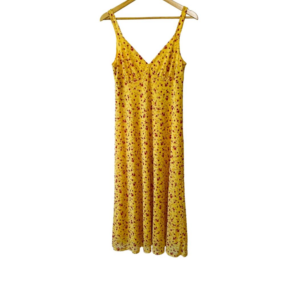 SPORTSGIRL - Butter Yellow Red Floral Maxi Dress New With Tags Size Small - Picture 2 of 11